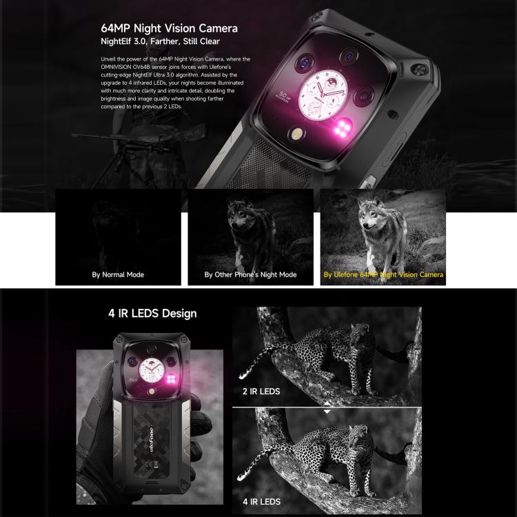 Ulefone Armor 28 Pro Teléfono Resistente 16GB+512GB Batería de 10600mAh 5G NFC