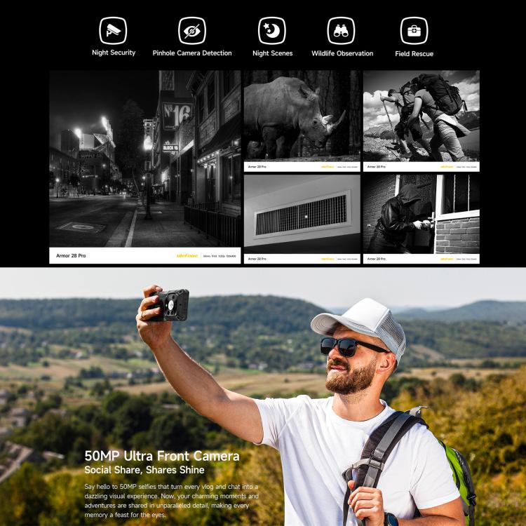 Ulefone Armor 28 Pro Teléfono Resistente 16GB+512GB Batería de 10600mAh 5G NFC